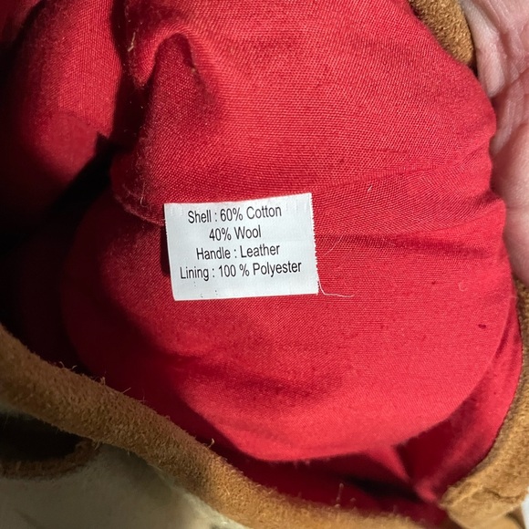 VTG‎ Scully Southwestern Boho Textile Kilim Leather Aztec Shoulder Tote Bag - Picture 4 of 6